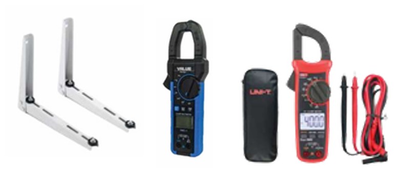 AC Brackets, Clamp Meter & Heat Sensor